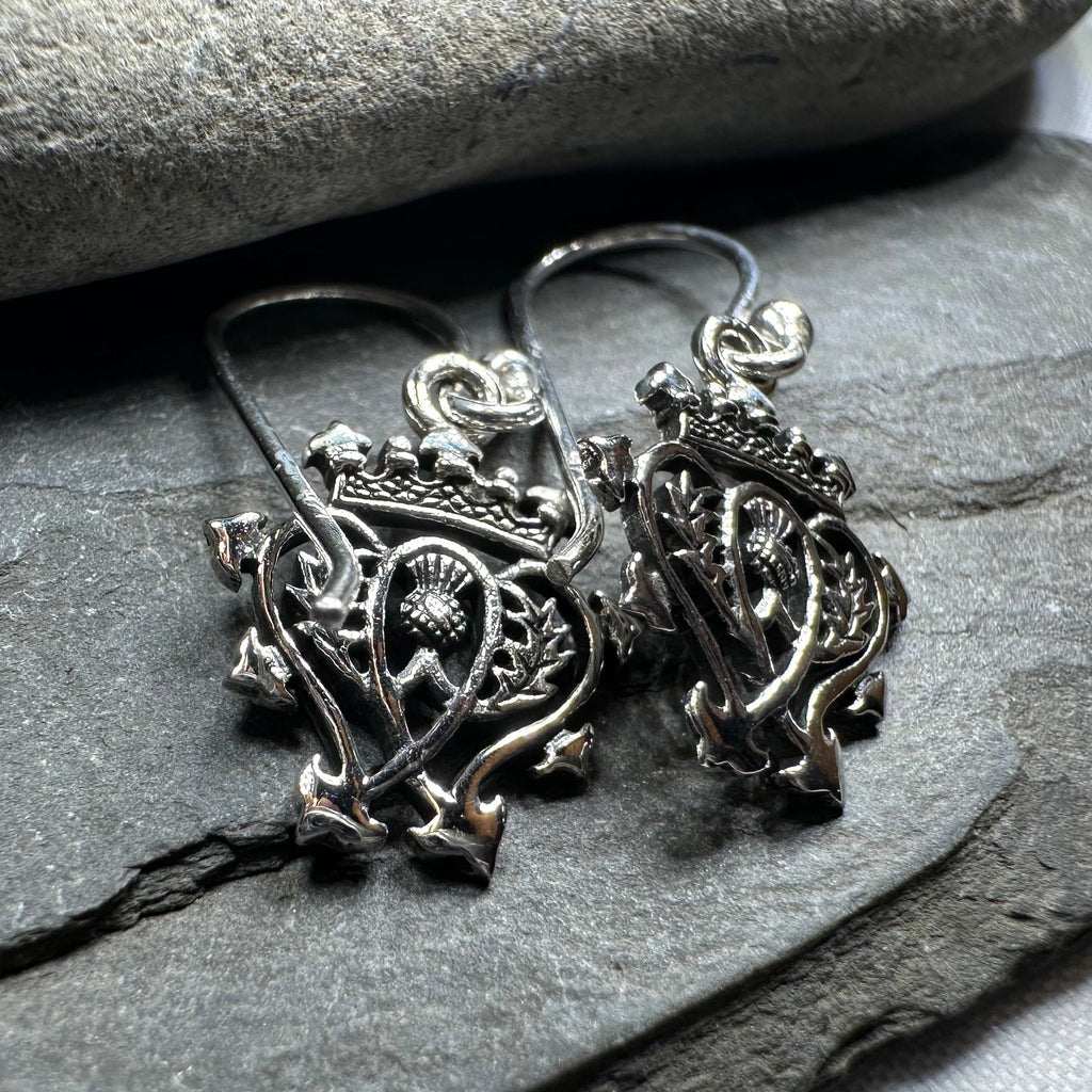 Elegance Scottish Luckenbooth Earrings in Sterling Silver