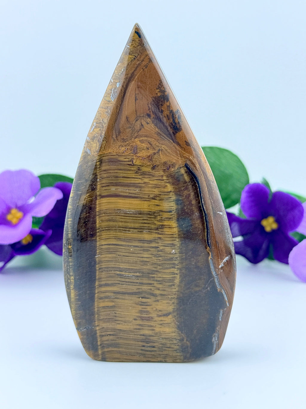 Tiger’s Eye Crystal Flame Teardrop Stone - NEW | | Wiccan Center