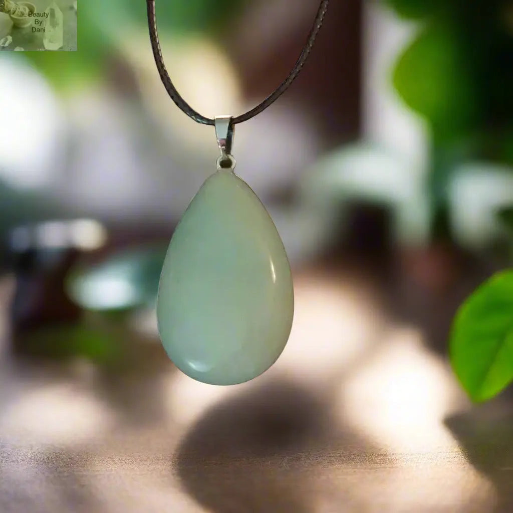Aventurine Teardrop Pendant Necklace