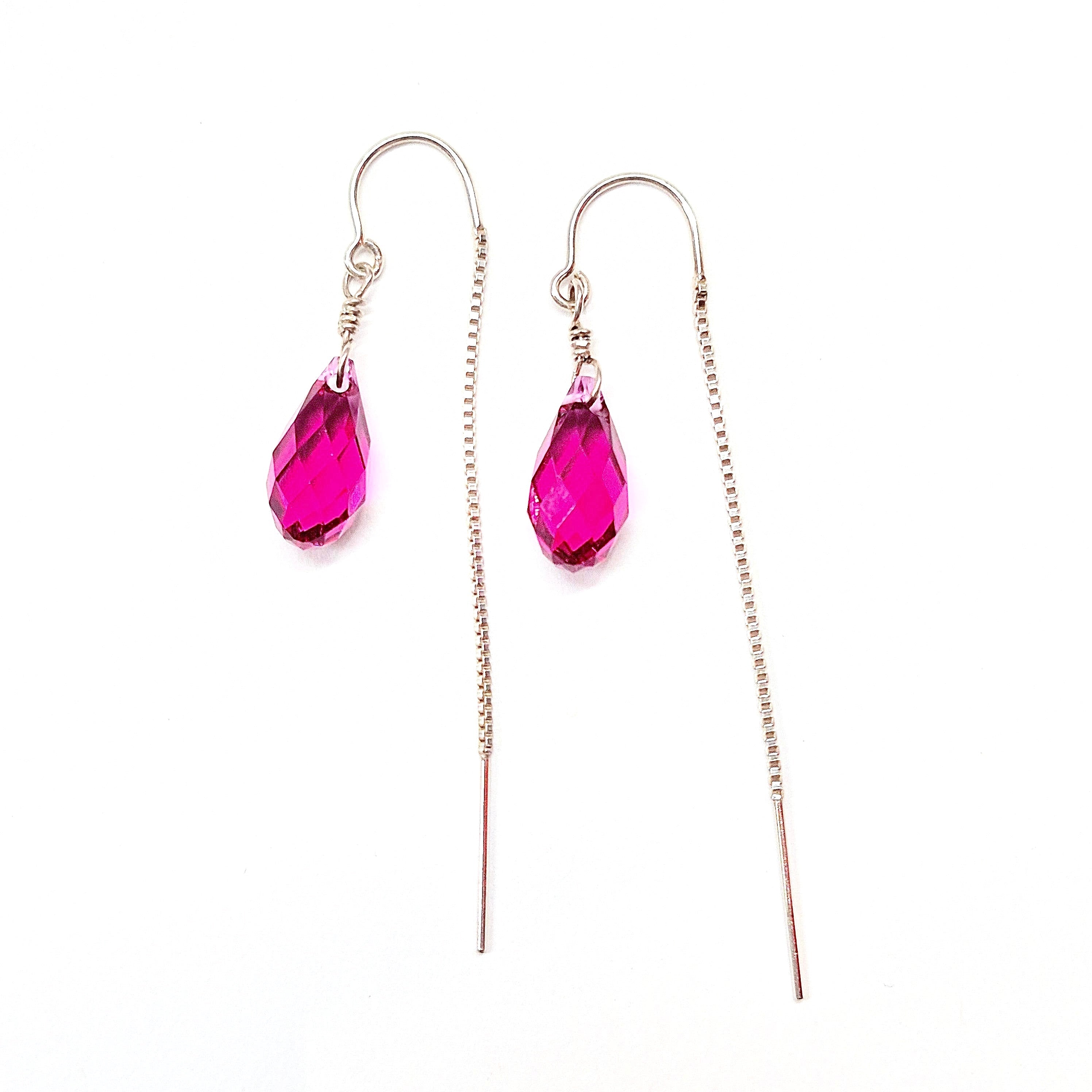 Swarovski Crystal Droplet Threader Earrings