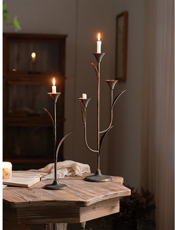 Rustic Iron Taper Candle Holder | | Wiccan Center
