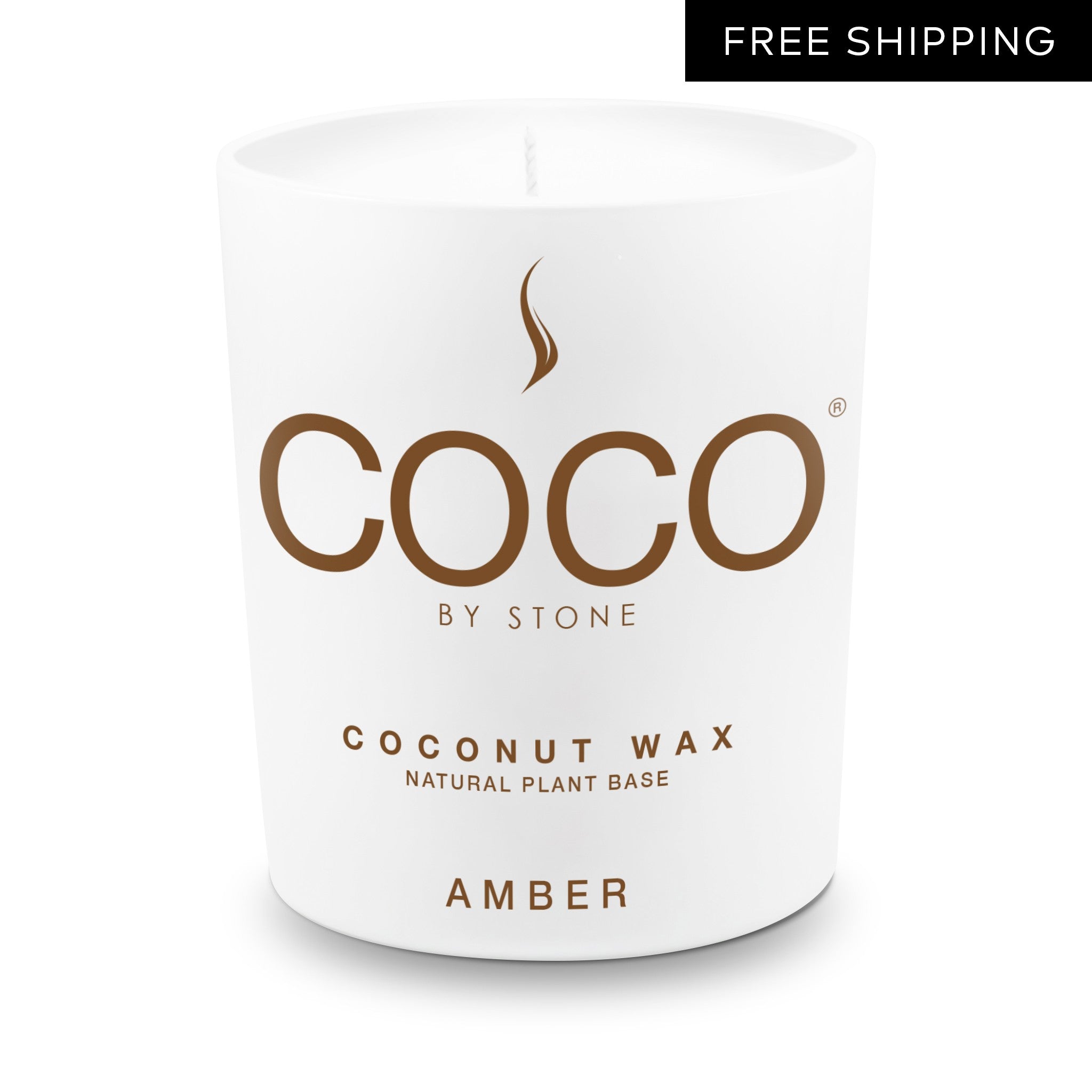 Amber Natural Coconut Apricot Wax Candle | COCO Candle | Wiccan Center