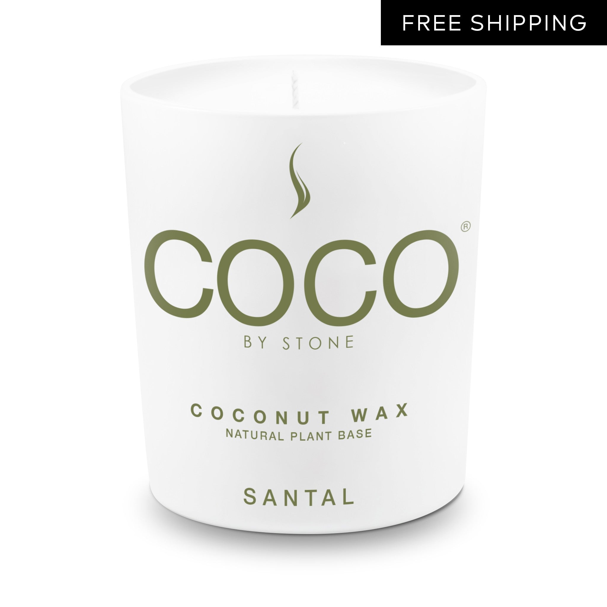 Santal Natural Coconut Apricot Wax Candle | COCO Candle | Wiccan Center