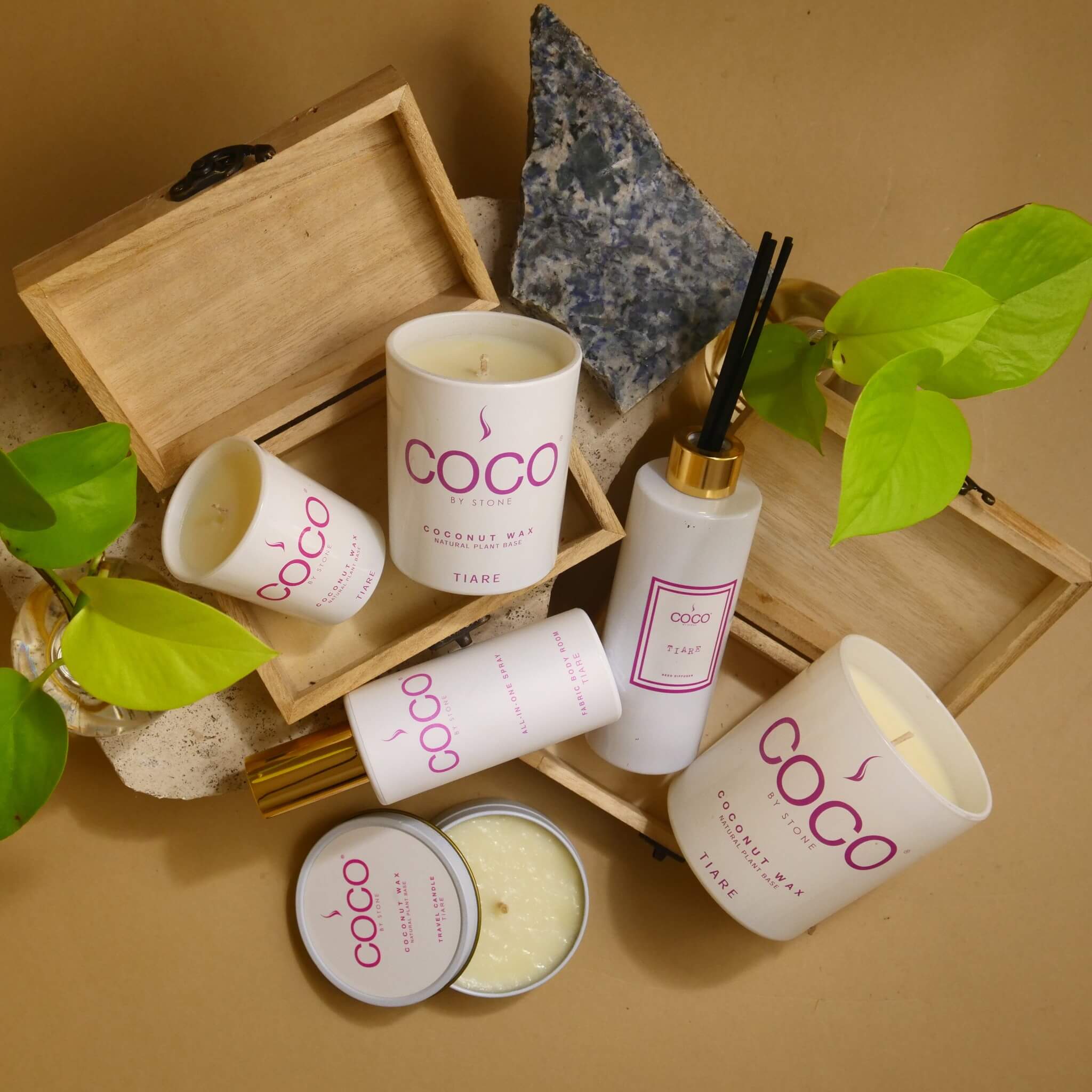 Tiare Natural Coconut Apricot Wax Candle