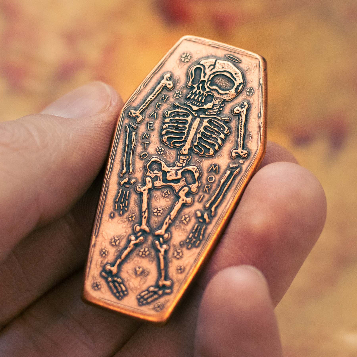 Coffin Memento Mori Memento Vivere Copper | Artwork | Wiccan Center