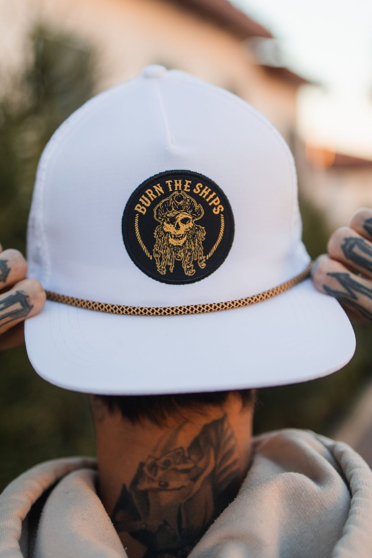 Burn The Ships WHITEOUT Snapback | hat | Wiccan Center
