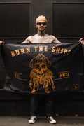 Burn The Ships BLACKOUT Double-sided Flag | | Wiccan Center