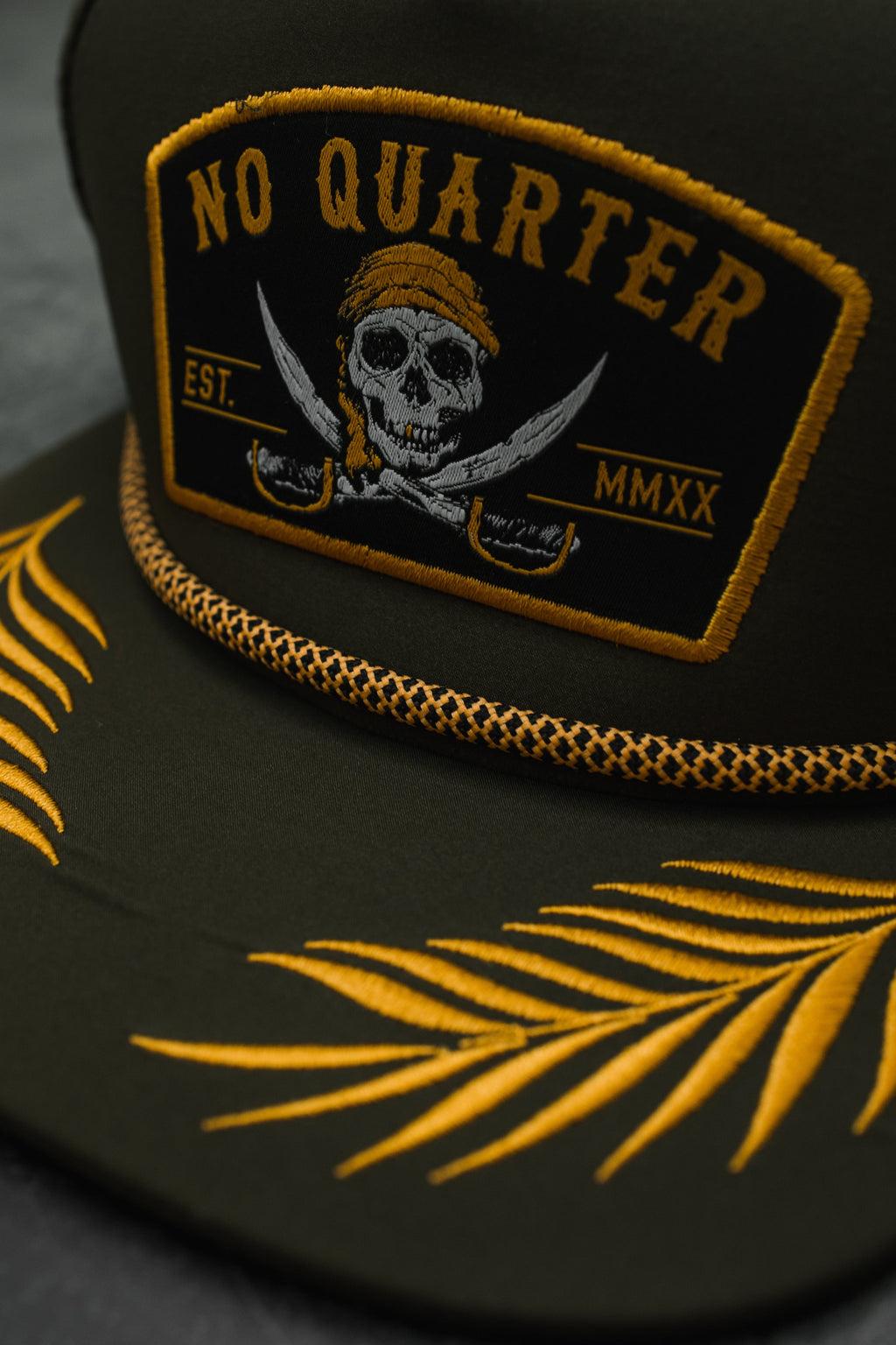 No Quarter Olive Snapback | hat | Wiccan Center