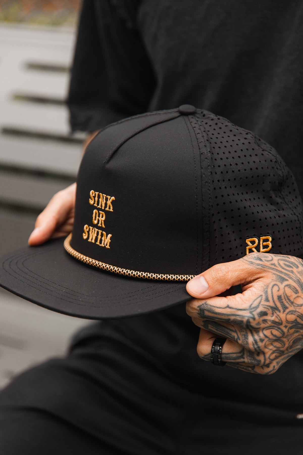 Sink Or Swim BLACKOUT Snapback | hat | Wiccan Center