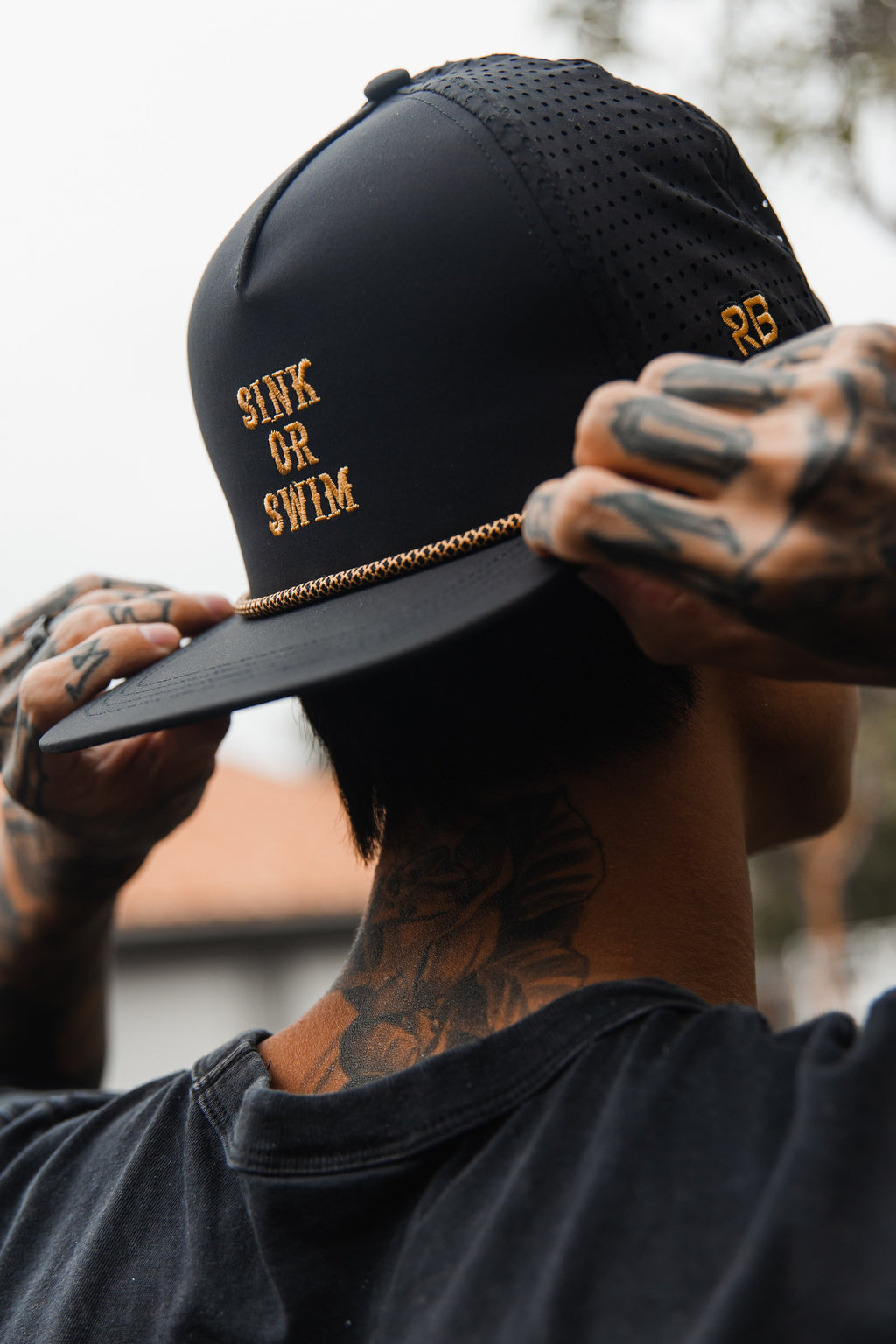 Sink Or Swim BLACKOUT Snapback | hat | Wiccan Center