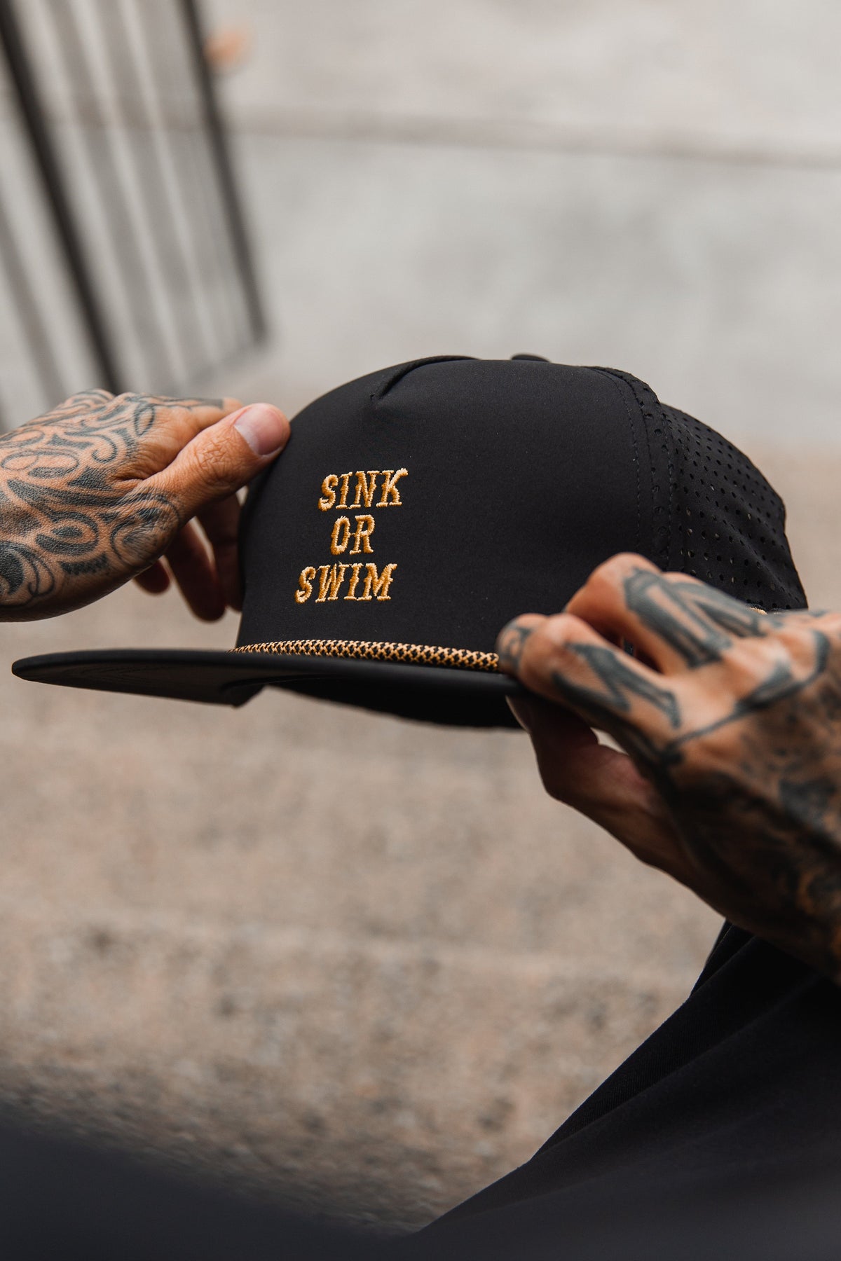 Sink Or Swim BLACKOUT Snapback | hat | Wiccan Center