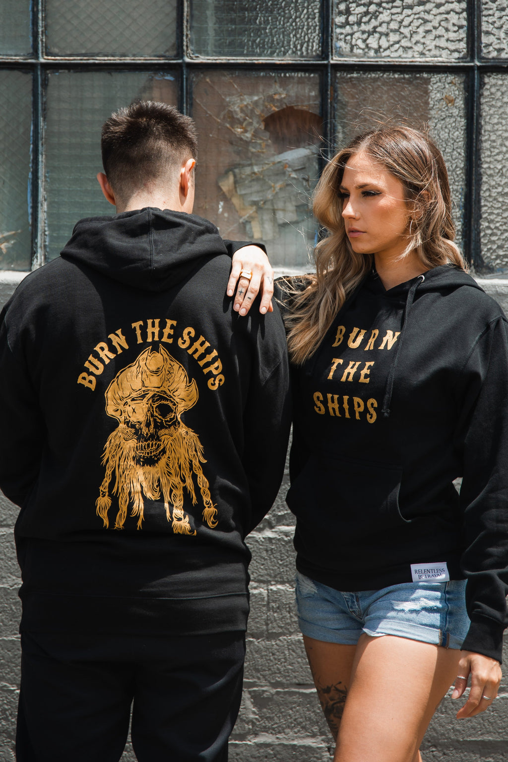 Burn The Ships Gold Foil Hoodie | | Wiccan Center