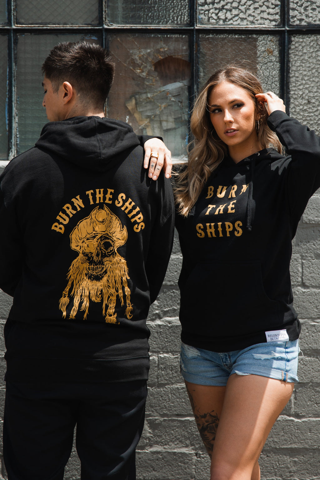 Burn The Ships Gold Foil Hoodie | | Wiccan Center