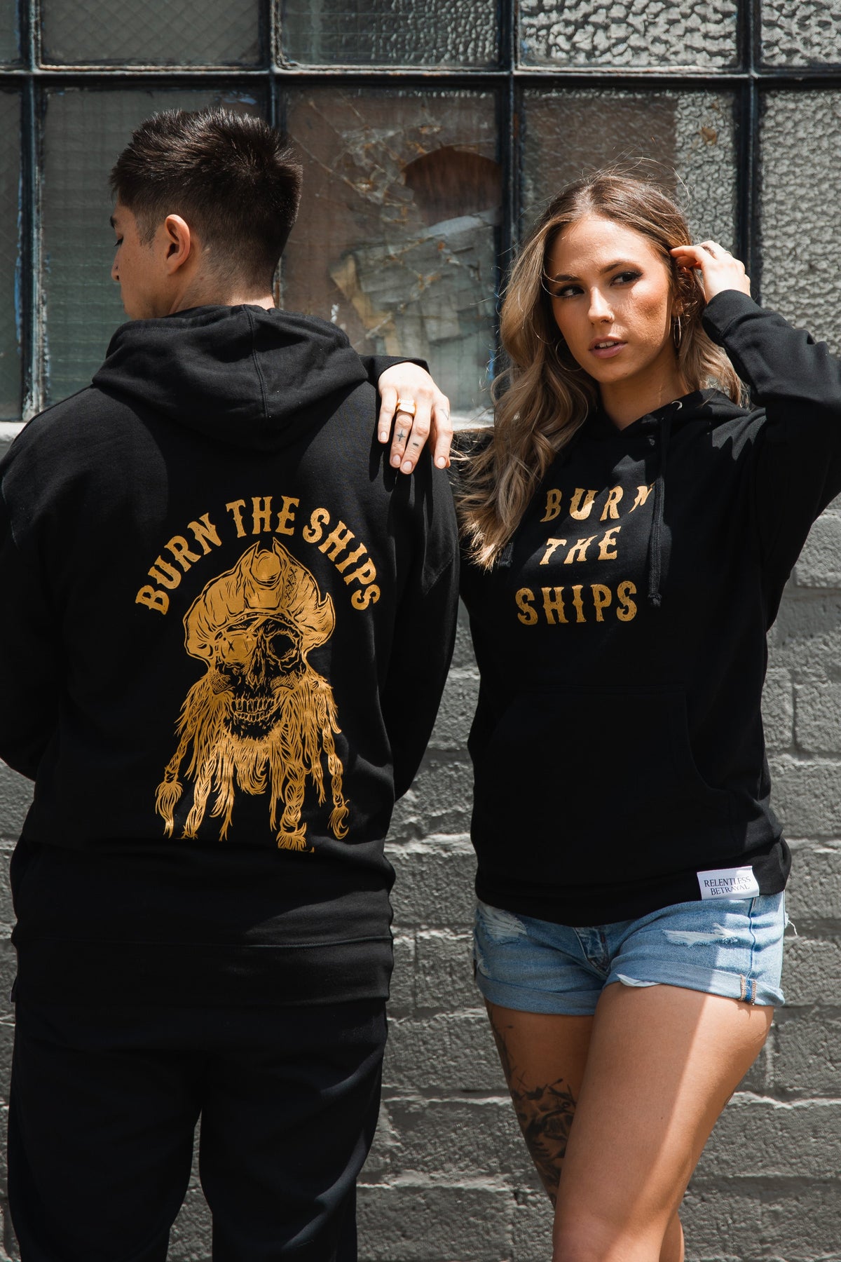 Burn The Ships Gold Foil Hoodie | | Wiccan Center