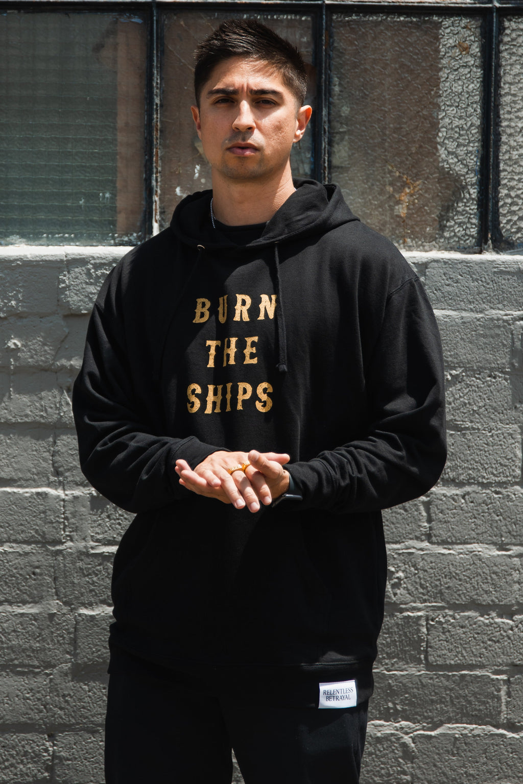 Burn The Ships Gold Foil Hoodie | | Wiccan Center