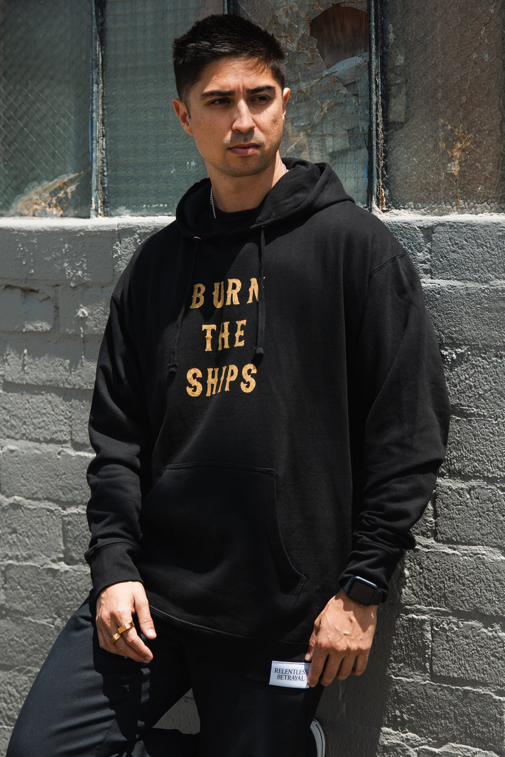 Burn The Ships Gold Foil Hoodie | | Wiccan Center