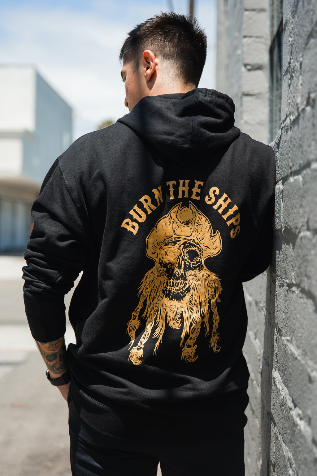 Burn The Ships Gold Foil Hoodie | | Wiccan Center