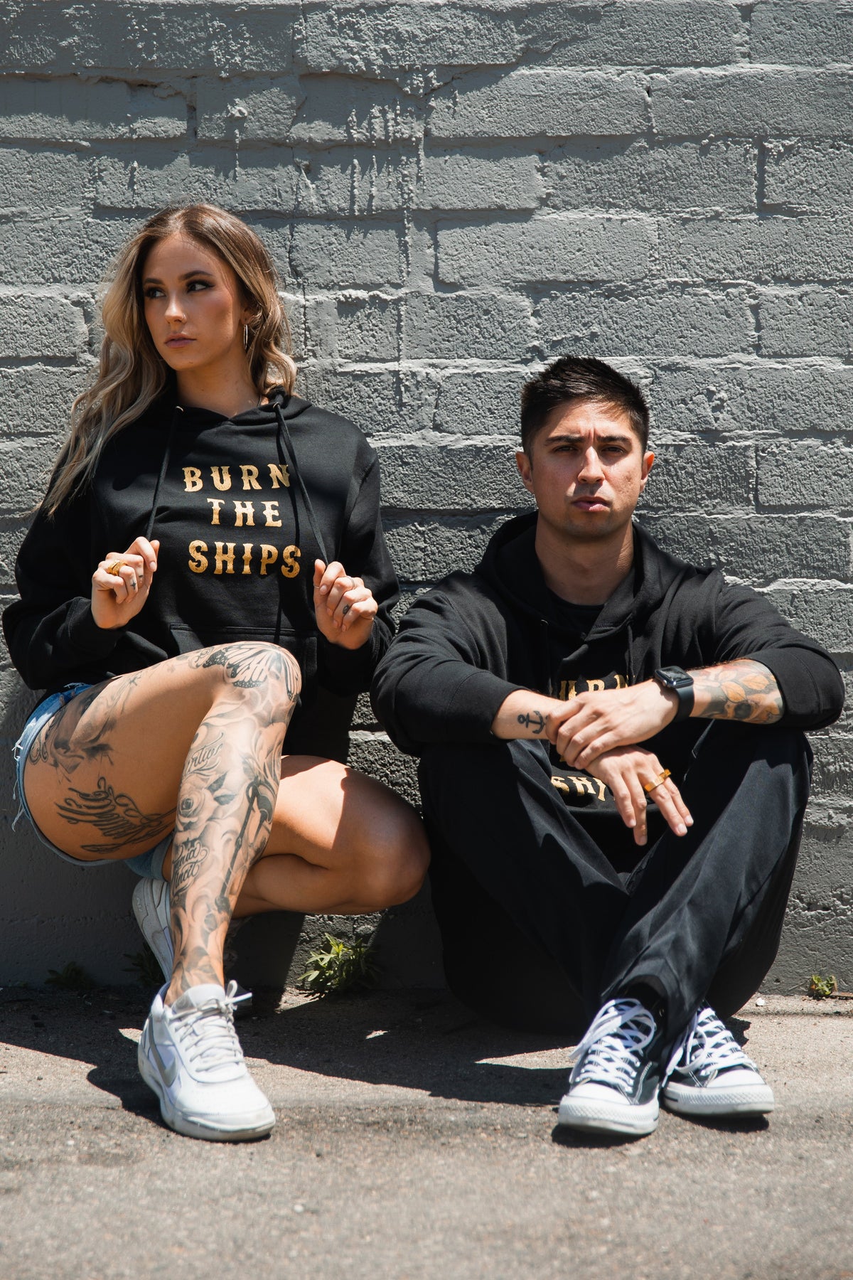 Burn The Ships Gold Foil Hoodie | | Wiccan Center