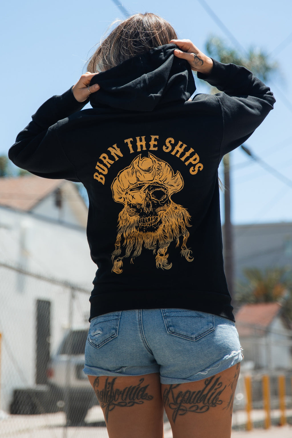 Burn The Ships Gold Foil Hoodie | | Wiccan Center