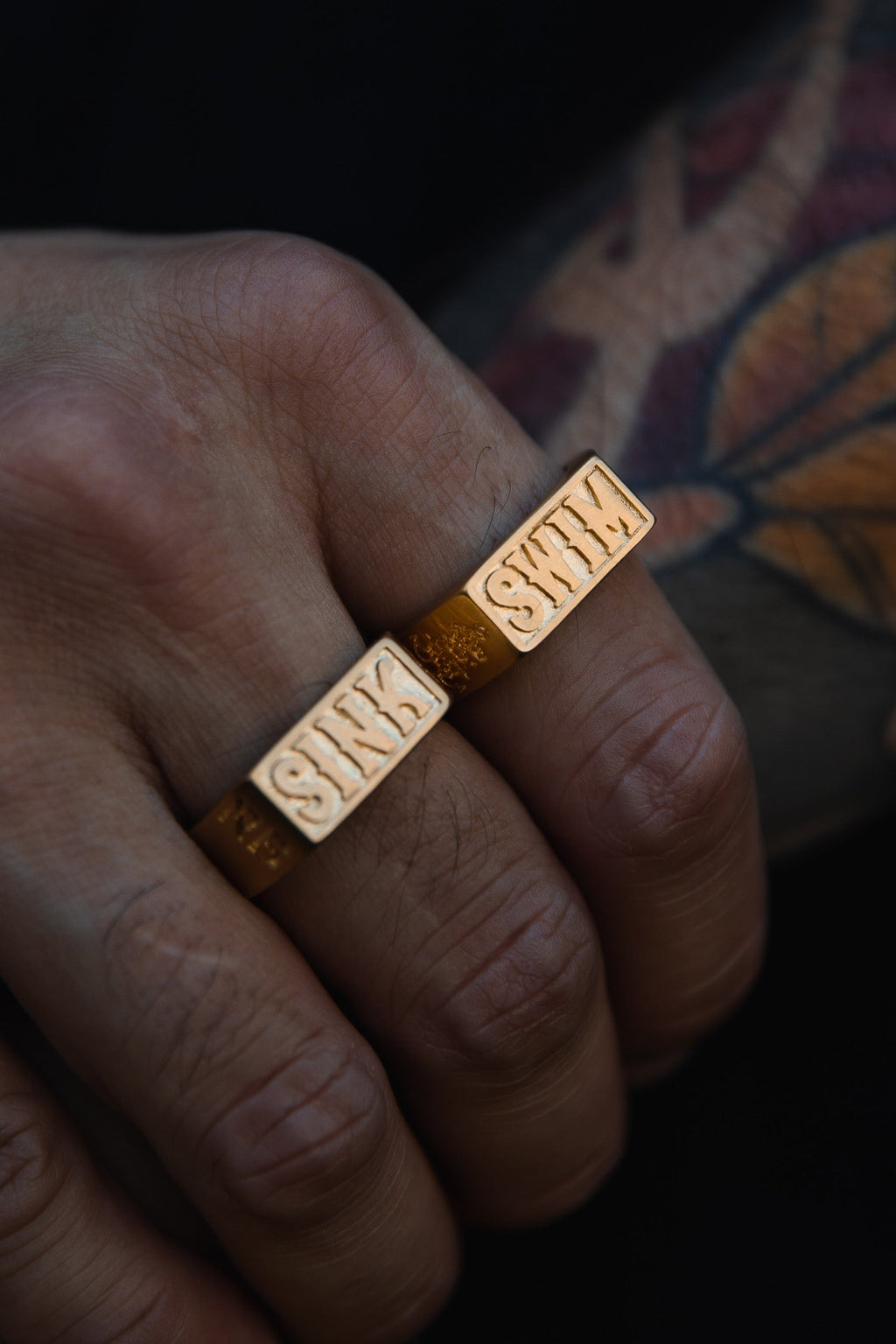 Gold Sink or Swim Rings | jewelry | Wiccan Center