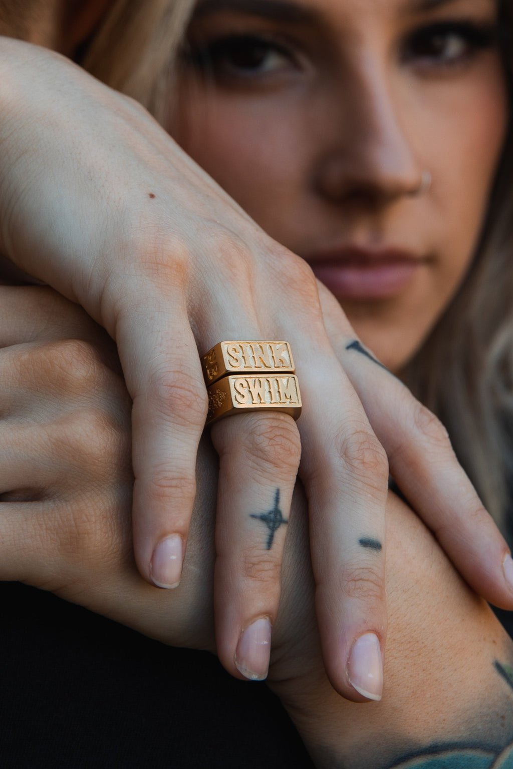 Gold Sink or Swim Rings | jewelry | Wiccan Center