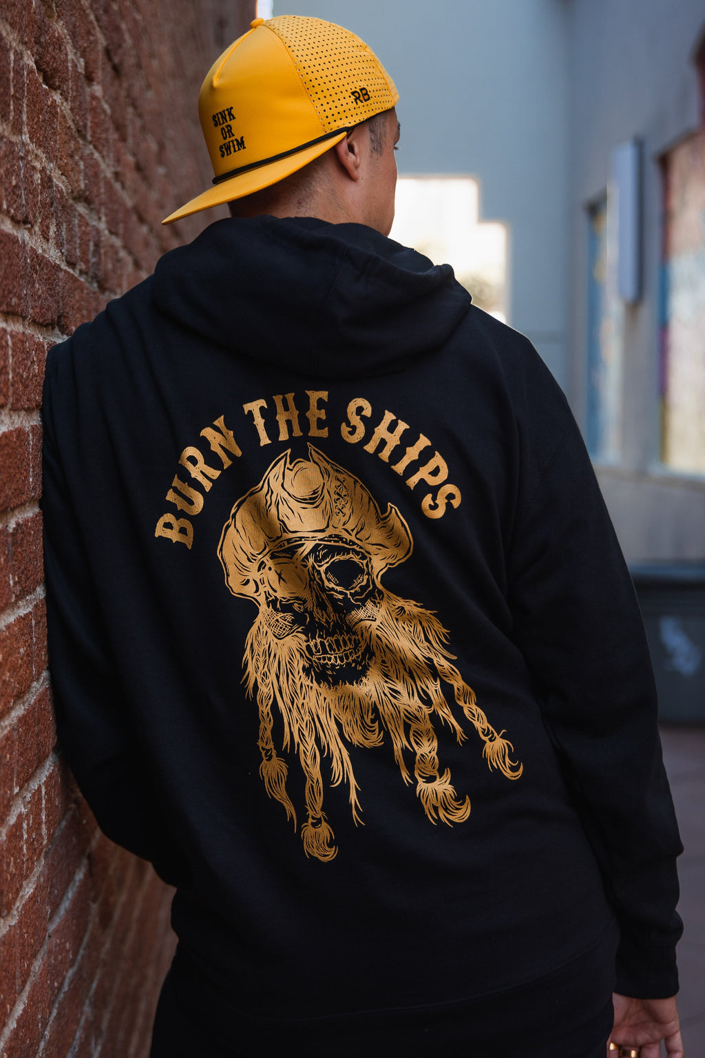 Burn The Ships Gold Foil Hoodie | | Wiccan Center