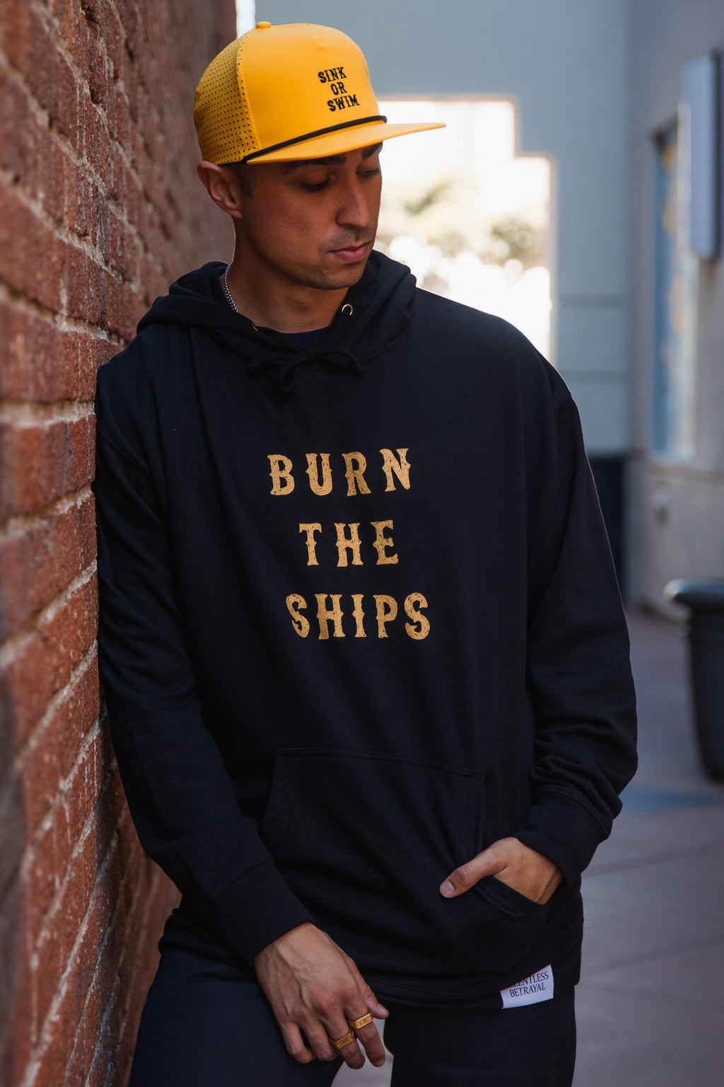 Burn The Ships Gold Foil Hoodie | | Wiccan Center