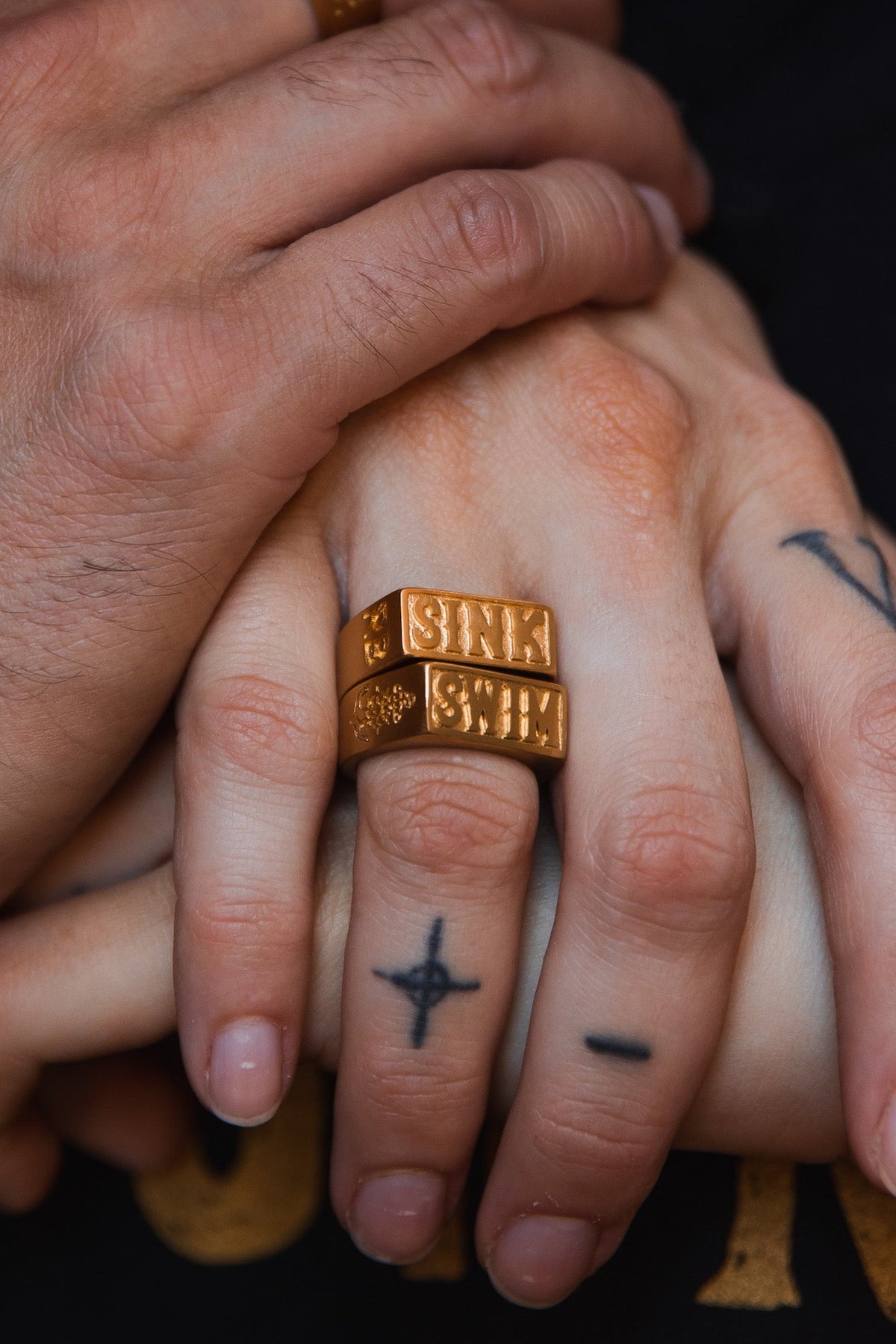 Gold Sink or Swim Rings | jewelry | Wiccan Center