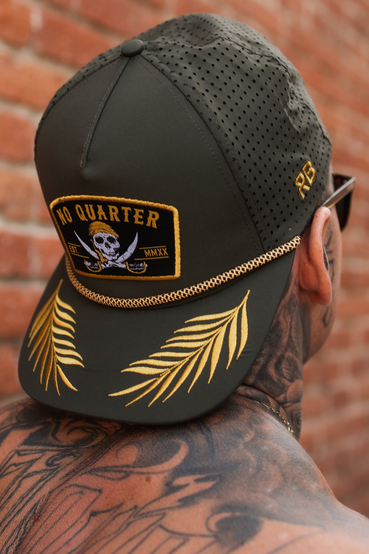 No Quarter Olive Snapback | hat | Wiccan Center