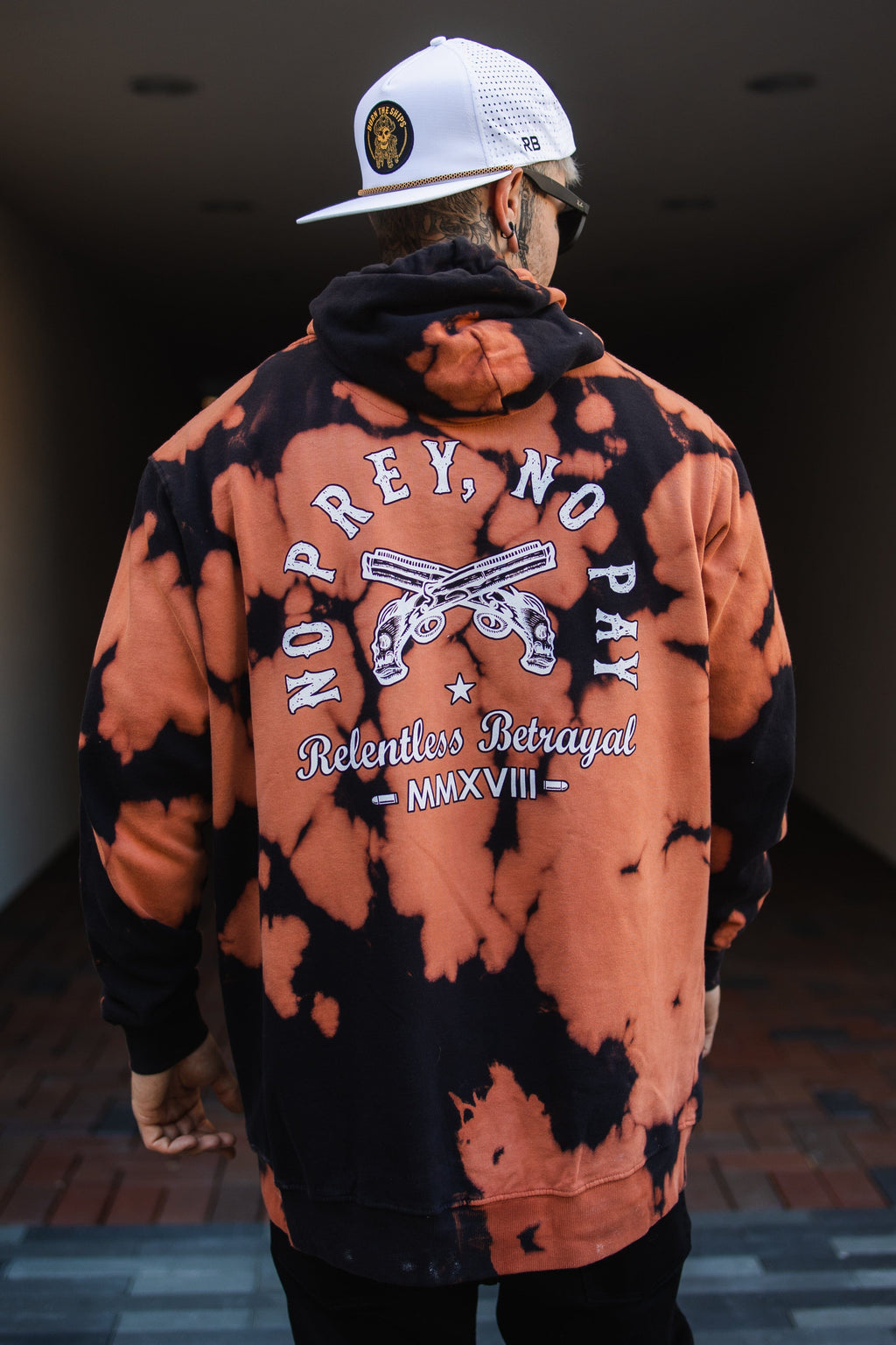No Prey, No Pay Bleach Wash Hoodie | | Wiccan Center