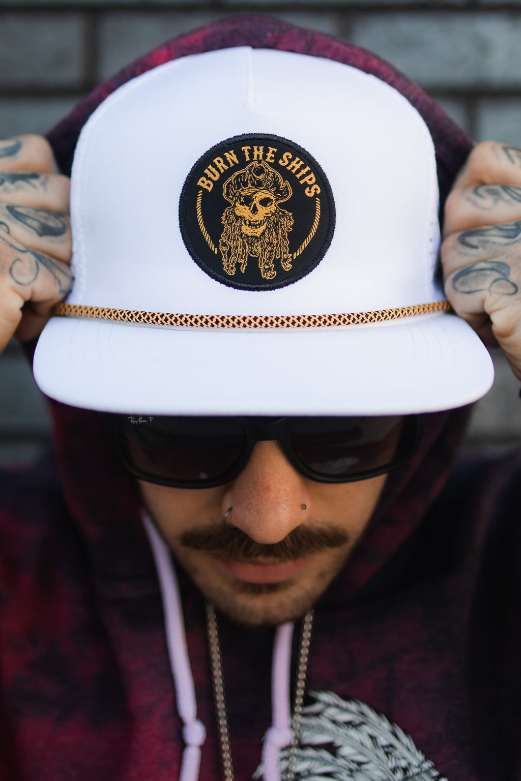 Burn The Ships WHITEOUT Snapback | hat | Wiccan Center