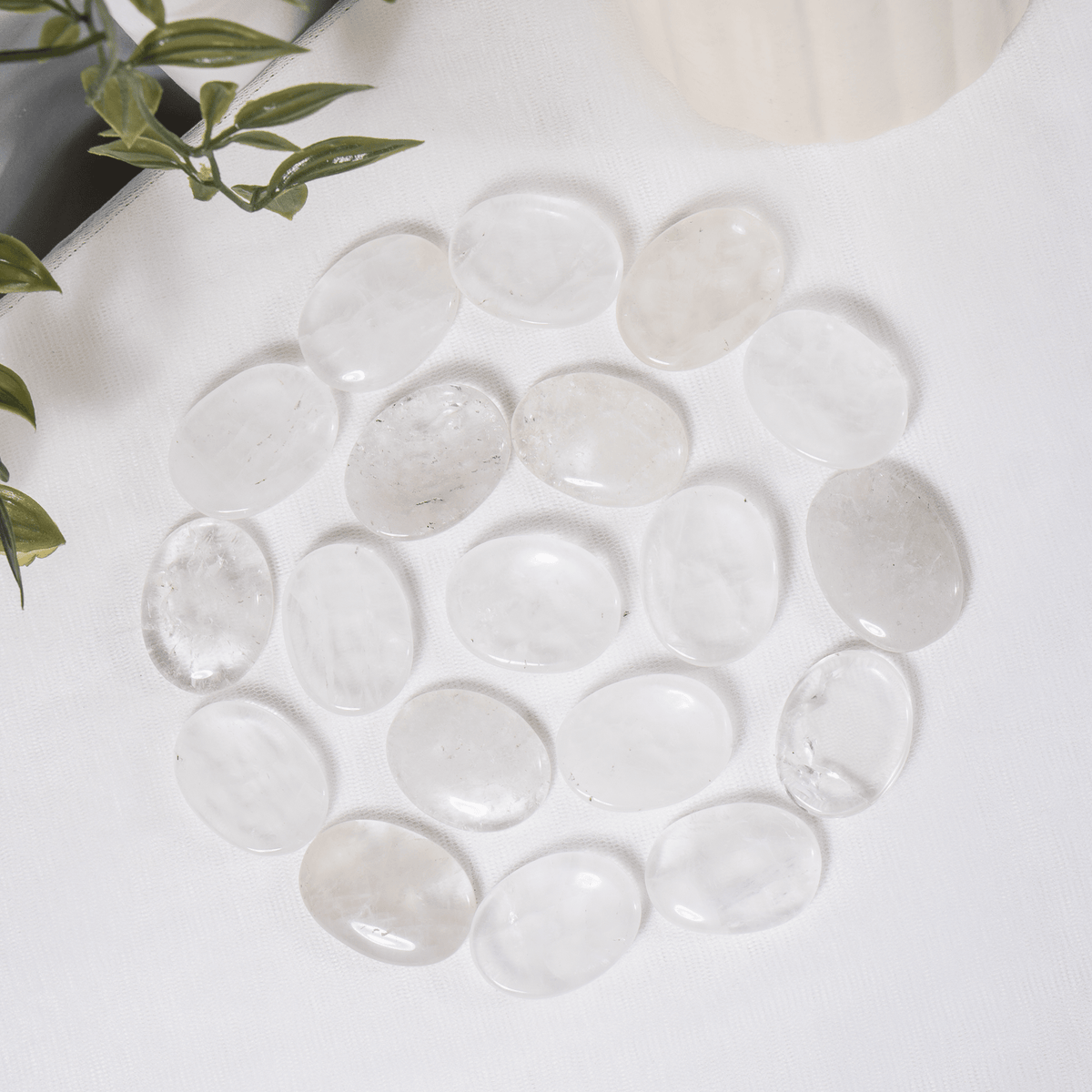Crystal Quartz Pocket Stones (Dispelling Negative Energy and Meditation)