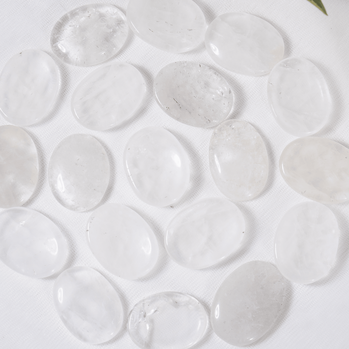 Crystal Quartz Pocket Stones (Dispelling Negative Energy and Meditation)
