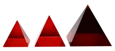 Crystal Pyramid 80mm (Glass) - Select Color | CRYSTAL GEM & STONE | Wiccan Center