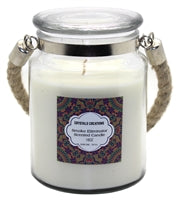 Crystalo Creations 3 in 1, Apple Pie, Cinnamon, Vanilla Scented Candle with Rope Handle, 18 Ounce