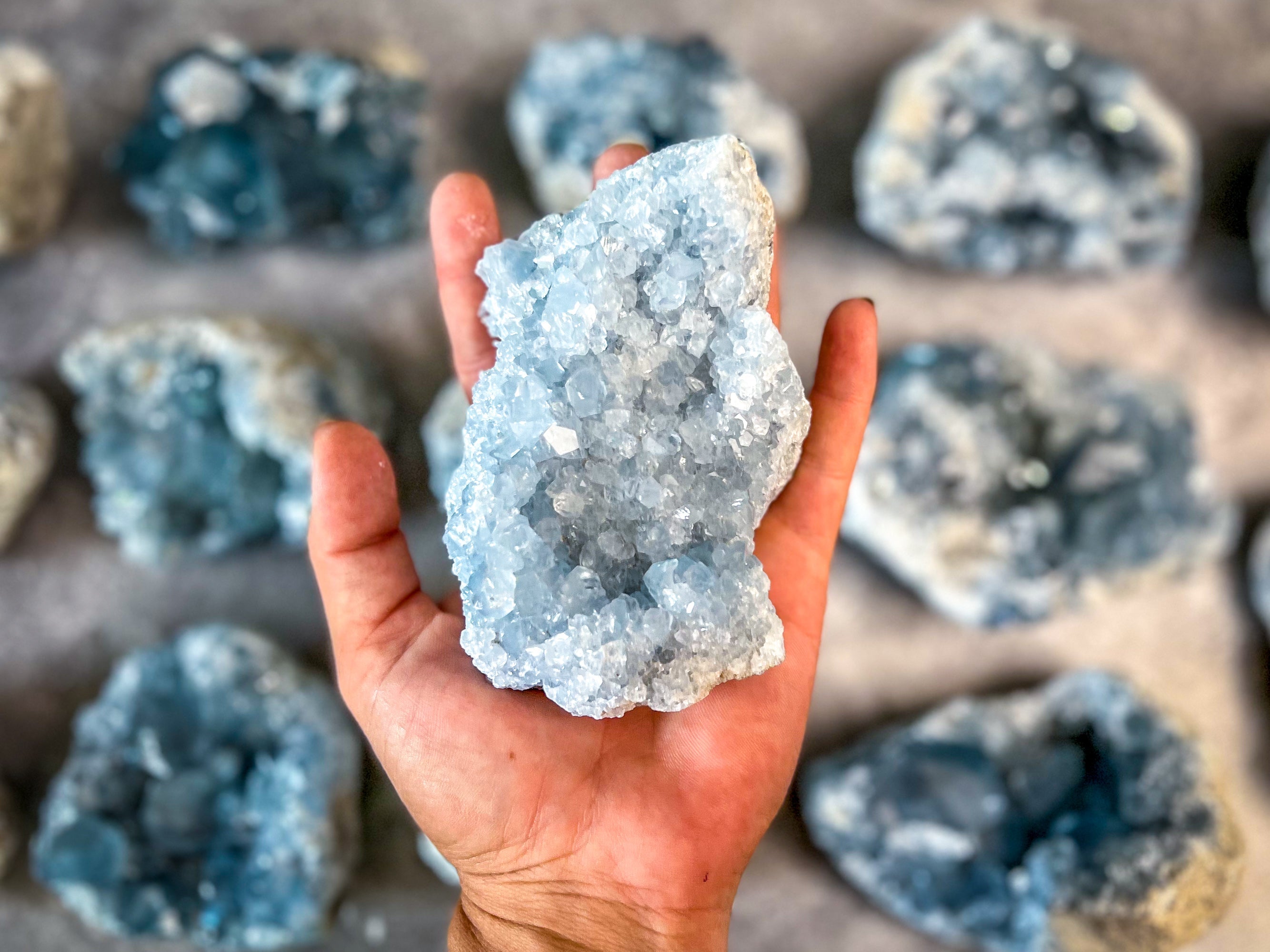 Large Ethically Sourced CELESTITE Clusters