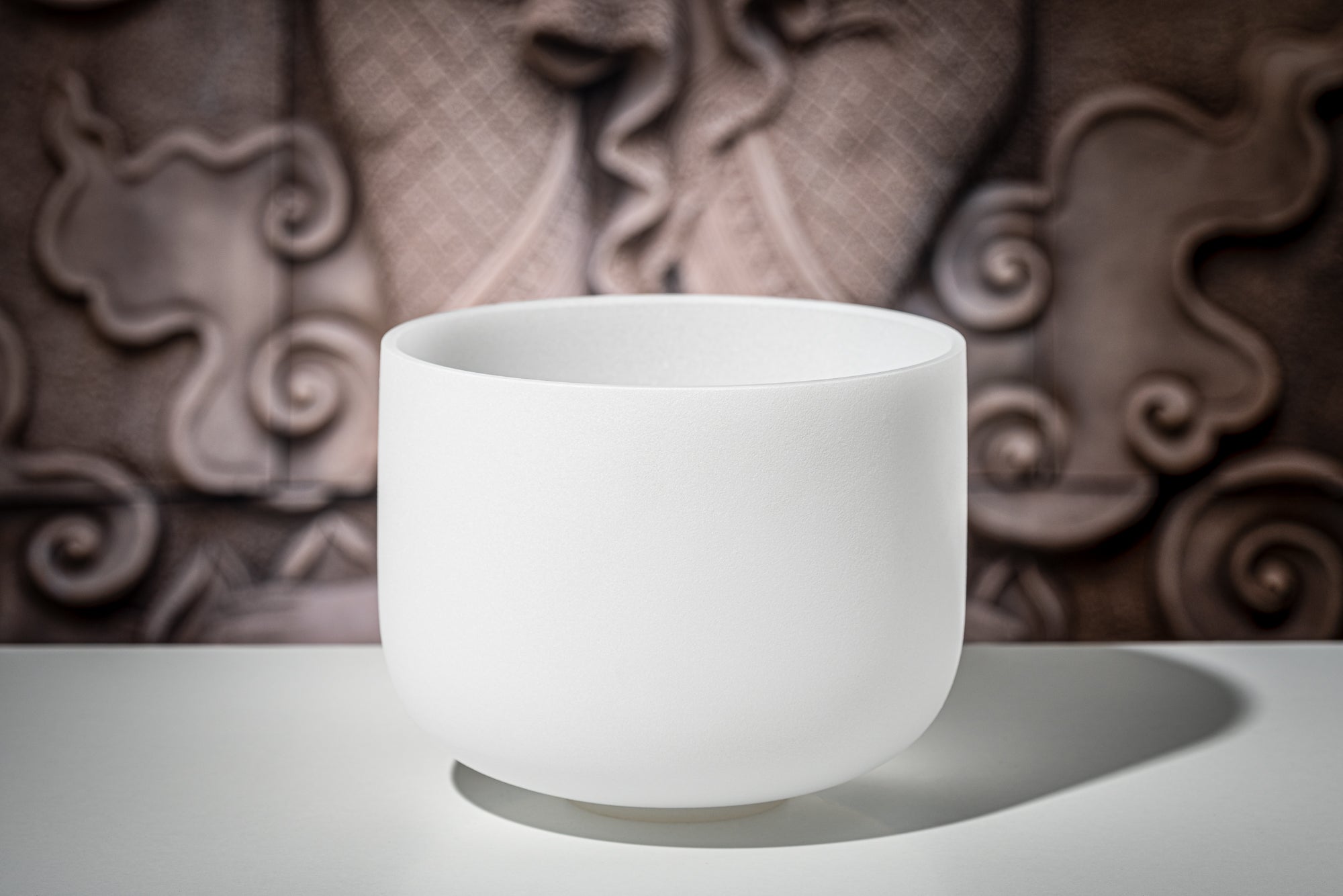 10" White-Frosted Crystal Singing Bowl, Note G4, Throat Chakra | | Wiccan Center