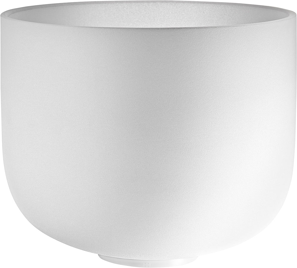 11" White-Frosted Crystal Singing Bowl, Note F4, Heart Chakra | | Wiccan Center