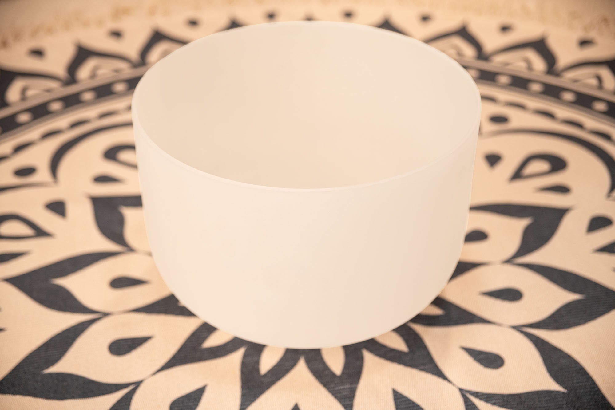 14" White-Frosted Crystal Singing Bowl, Note G3, Throat Chakra | | Wiccan Center