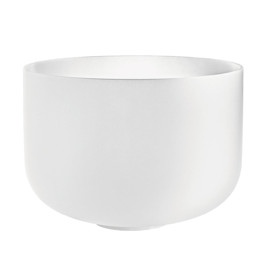 14" White-Frosted Crystal Singing Bowl, Note G3, Throat Chakra | | Wiccan Center