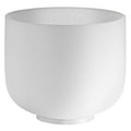 8" White-Frosted Crystal Singing Bowl, Note C5, Root Chakra | | Wiccan Center