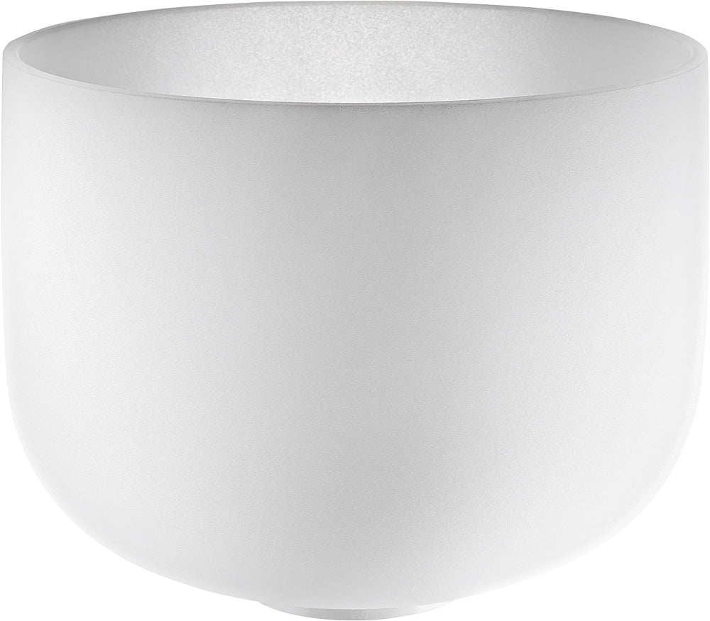 9" White-Frosted Crystal Singing Bowl, Note A4, Brow Chakra | | Wiccan Center