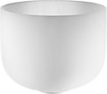 9" White-Frosted Crystal Singing Bowl, Note A4, Brow Chakra | | Wiccan Center