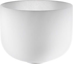 9" White-Frosted Crystal Singing Bowl, Note A4, Brow Chakra | | Wiccan Center