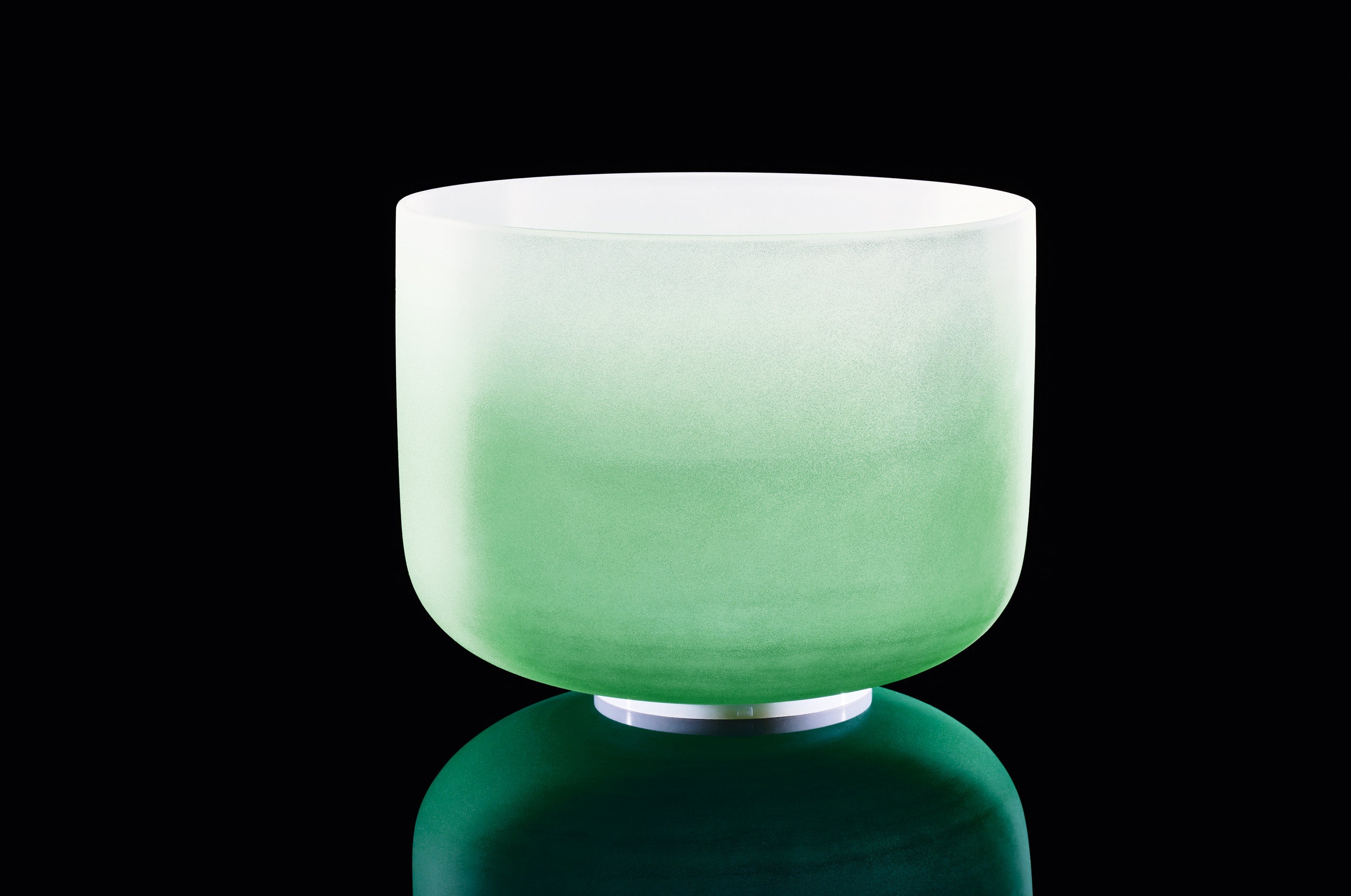 11" Color-Frosted Crystal Singing Bowl, Green, Note F4, Heart Chakra | | Wiccan Center