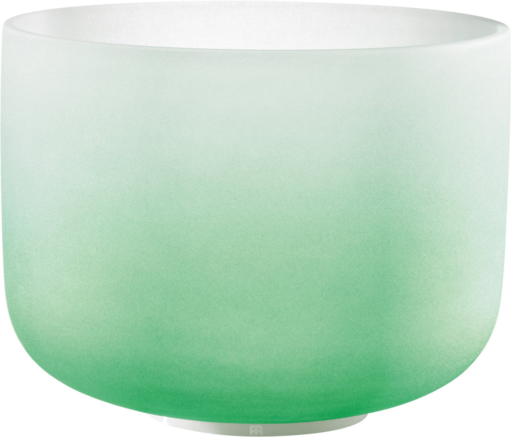 11" Color-Frosted Crystal Singing Bowl, Green, Note F4, Heart Chakra | | Wiccan Center