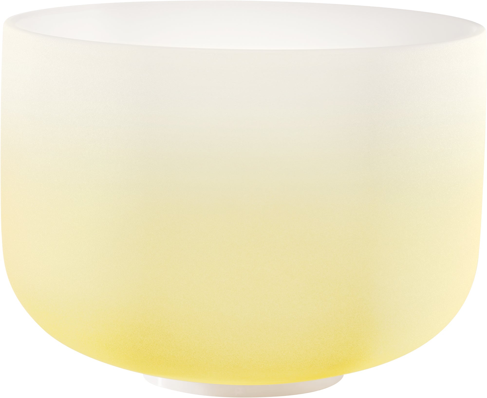 12" Color-Frosted Crystal Singing Bowl, Yellow, Note E4, Solar Plexus Chakra | | Wiccan Center