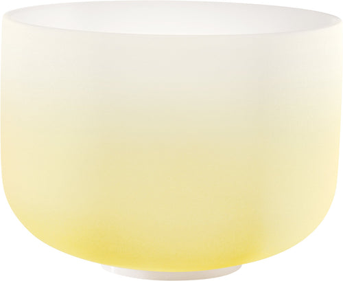 12" Color-Frosted Crystal Singing Bowl, Yellow, Note E4, Solar Plexus Chakra | | Wiccan Center
