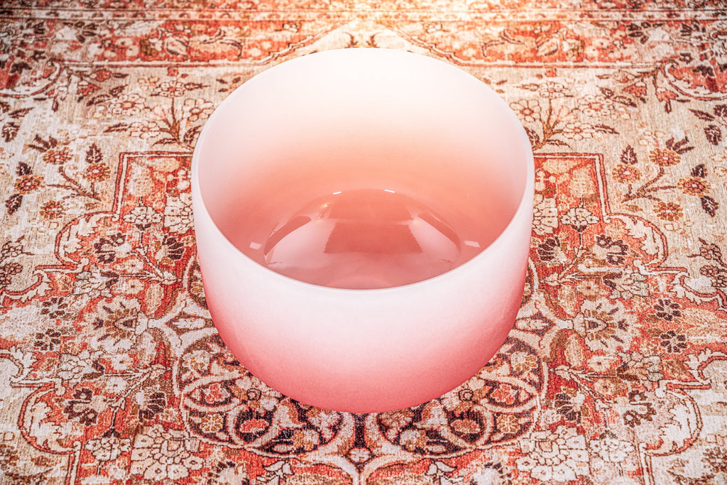 14" Color-Frosted Crystal Singing Bowl, Red, Note C4, Root Chakra | | Wiccan Center