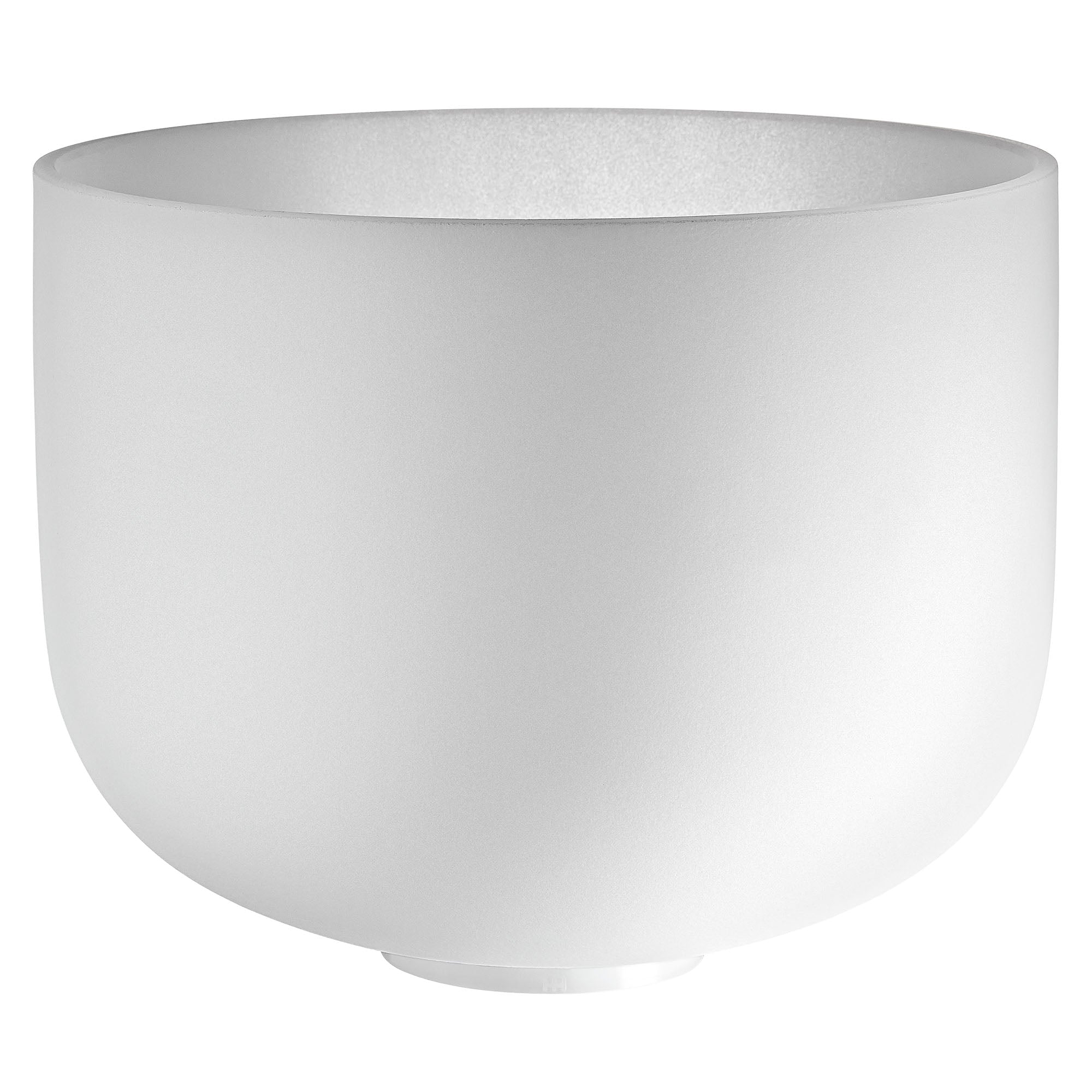 12" White-Frosted Crystal Singing Bowl, Note A3, Brow Chakra | | Wiccan Center